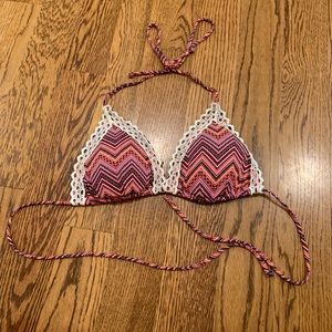 Zig zag lace design Bikini Top